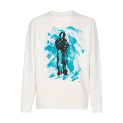 C.P. Company SS23 Graphic Dyed Crewneck Sweatshirt White 14CMSS360A006312G103