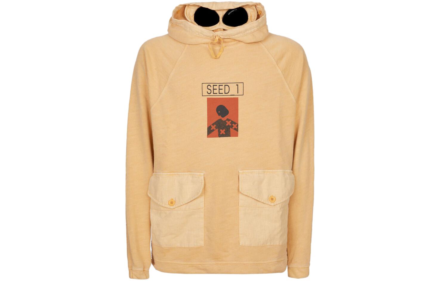 C.P. Company SS23 Graphic Print Pullover Hoodie Men’s Orange 14CMSS339A006493N425