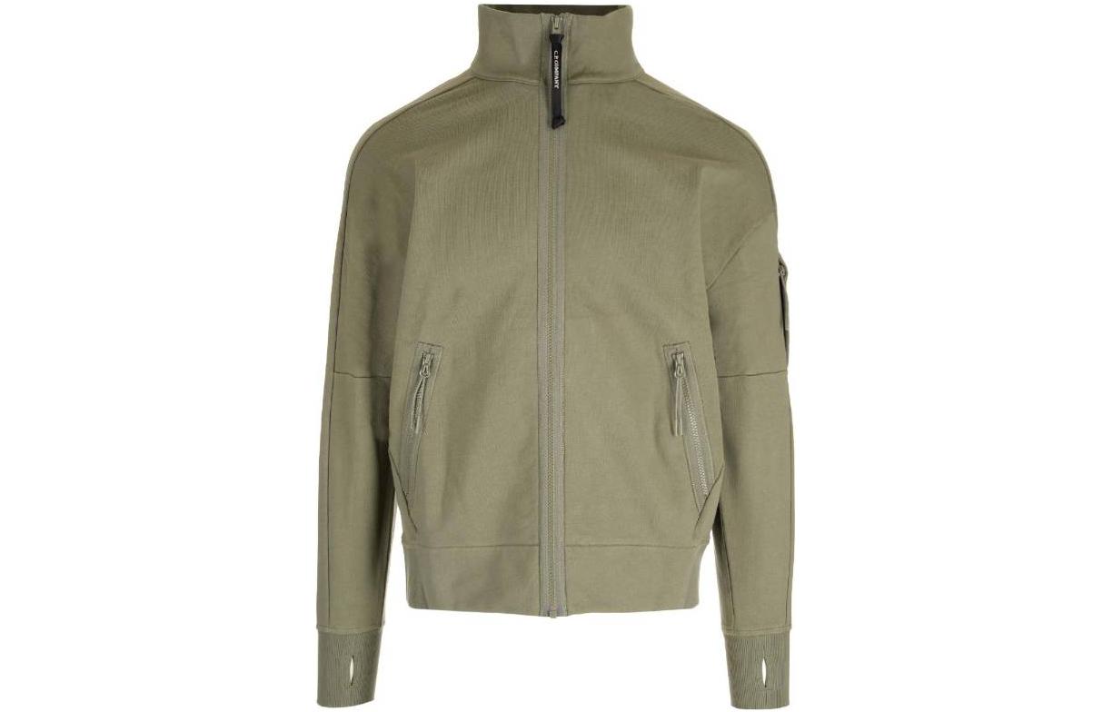 C.P. Company SS23 Green Full-Zip Stand Collar Jacket 14CMSS061A005086W648
