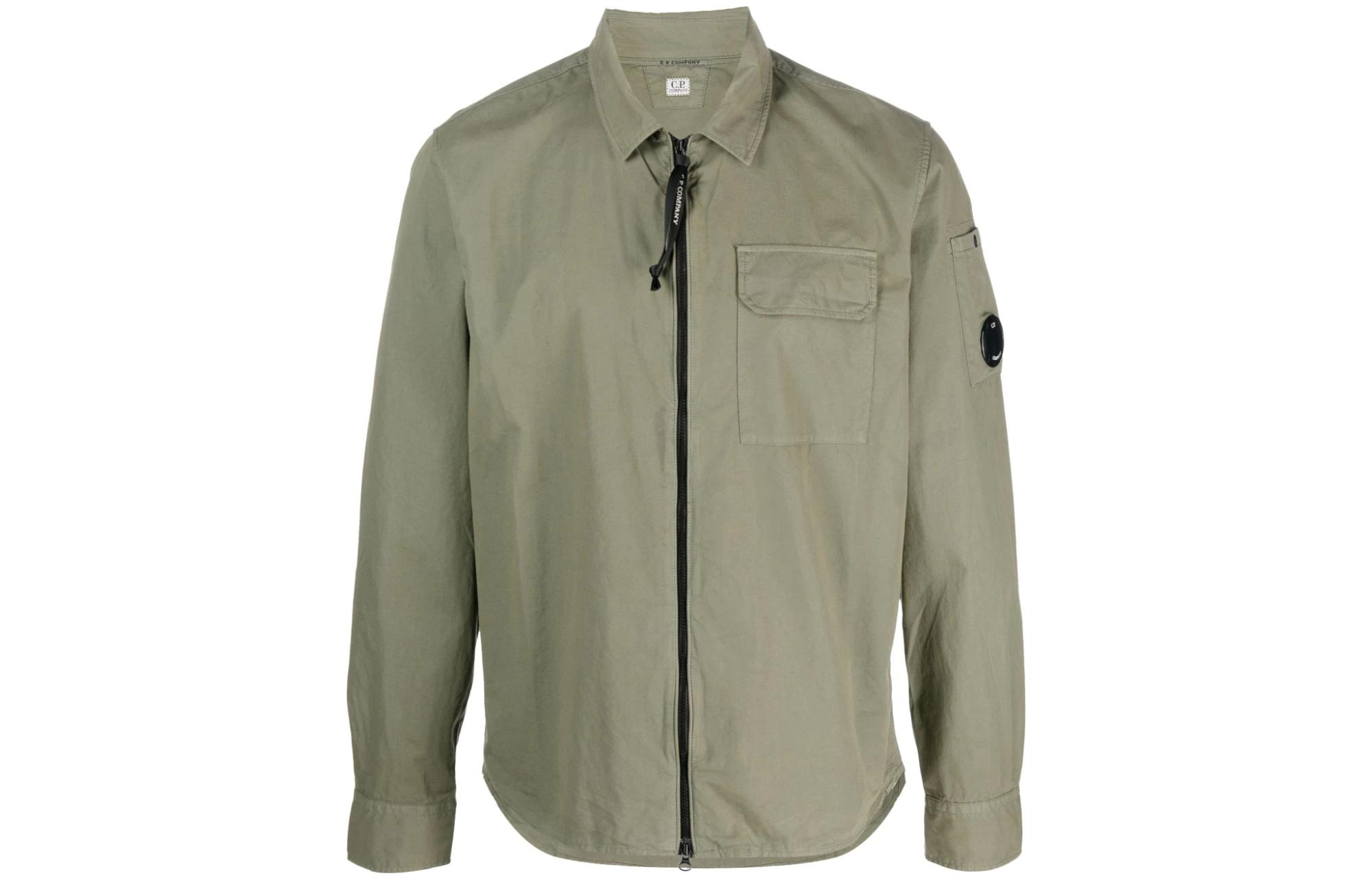 C.P. Company SS23 Green Long Sleeve Utility Jacket for Men 14CMSH158A002824G648