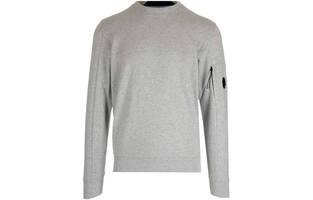 C.P. Company SS23 Grey Crewneck Sweatshirt with Lens Detail 14CMSS022A005086WM93