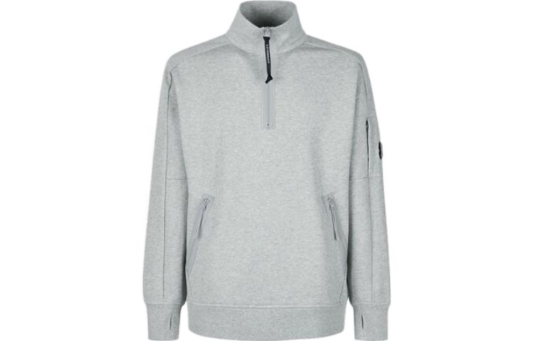 C.P. Company SS23 Grey Half-Zip Pullover Sweatshirt 14CMSS081A005086WM93
