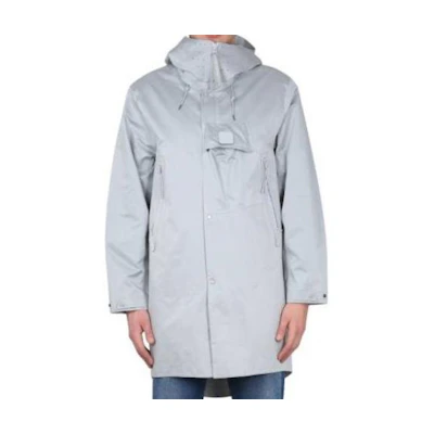 C.P. Company SS23 Grey Solid Color Hooded Long-Sleeve Jacket Men’s 14CMOW010A006258A805