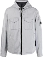 C.P. Company SS23 Grey Solid Double Pocket Hooded Zip Jacket 14CMOS286A005533G999 C.P. Company SS23 Grey Solid Double Pocket Hooded Zip Jacket 14CMOS286A005533G999
