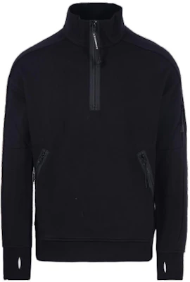 C.P. Company SS23 黑色長袖半拉鍊套頭運動衫 14CMSS081A005086W999 Buy C.P. Company SS23 黑色長袖半拉鍊套頭運動衫 14CMSS081A005086W999