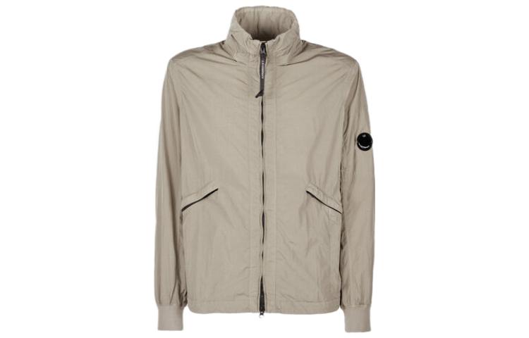 C.P. Company SS23 High Neck Zip-Up Jacket Brown 14CMOW040A005904G330