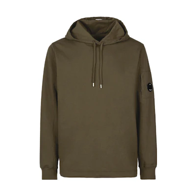 C.P. Company SS23 Ivy Green Logo Patch Drawstring Hoodie 14CMSS033A002246G683
