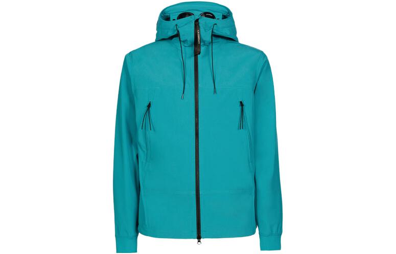 C.P. Company SS23 Light Blue Solid Zip-Up Hoodie Jacket 14CMOW001A005968A825