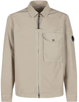 C.P. Company SS23 Light Brown Solid Zip-Up Collared Jacket 14CMSH122A006272G330 C.P. Company SS23 Light Brown Solid Zip-Up Collared Jacket 14CMSH122A006272G330