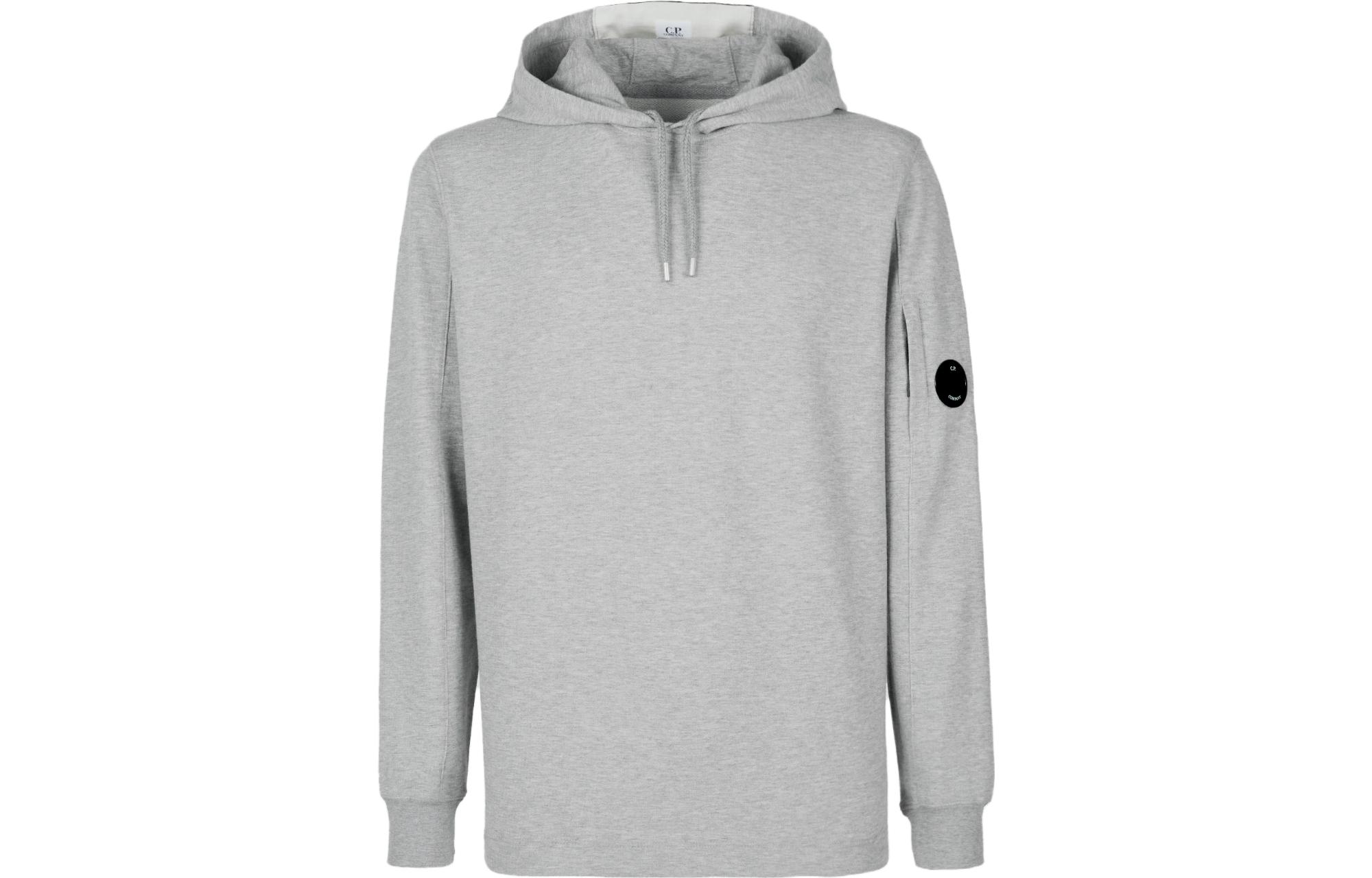 C.P. Company SS23 Light Grey Logo Drawstring Hoodie 14CMSS033A002246GM93