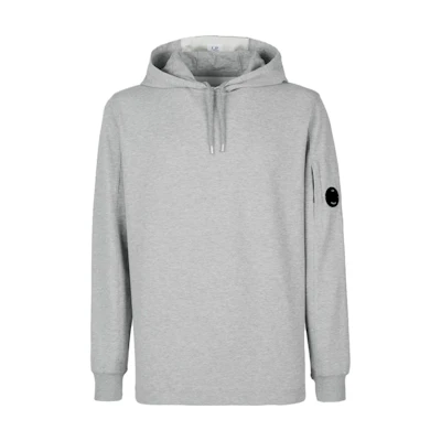 C.P. Company SS23 Light Grey Logo Drawstring Hoodie 14CMSS033A002246GM93