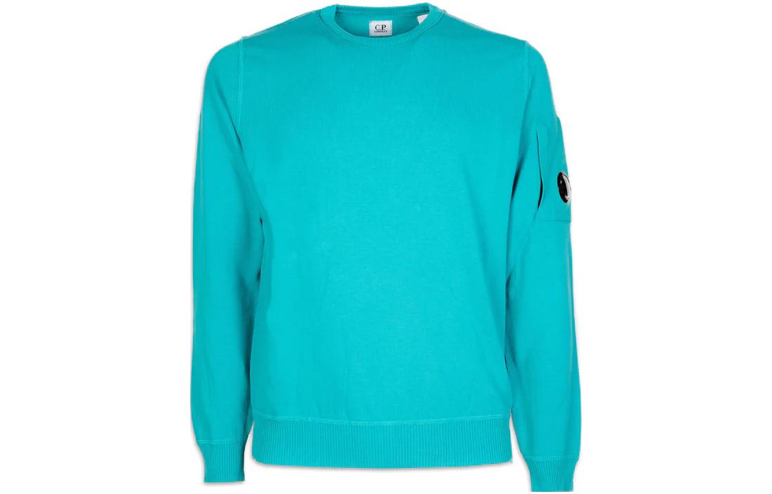 C.P. Company SS23 Logo Patch Crewneck Sweatshirt Blue 14CMKN109A004128G825