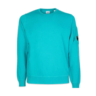 C.P. Company SS23 Logo Patch Crewneck Sweatshirt Blue 14CMKN109A004128G825