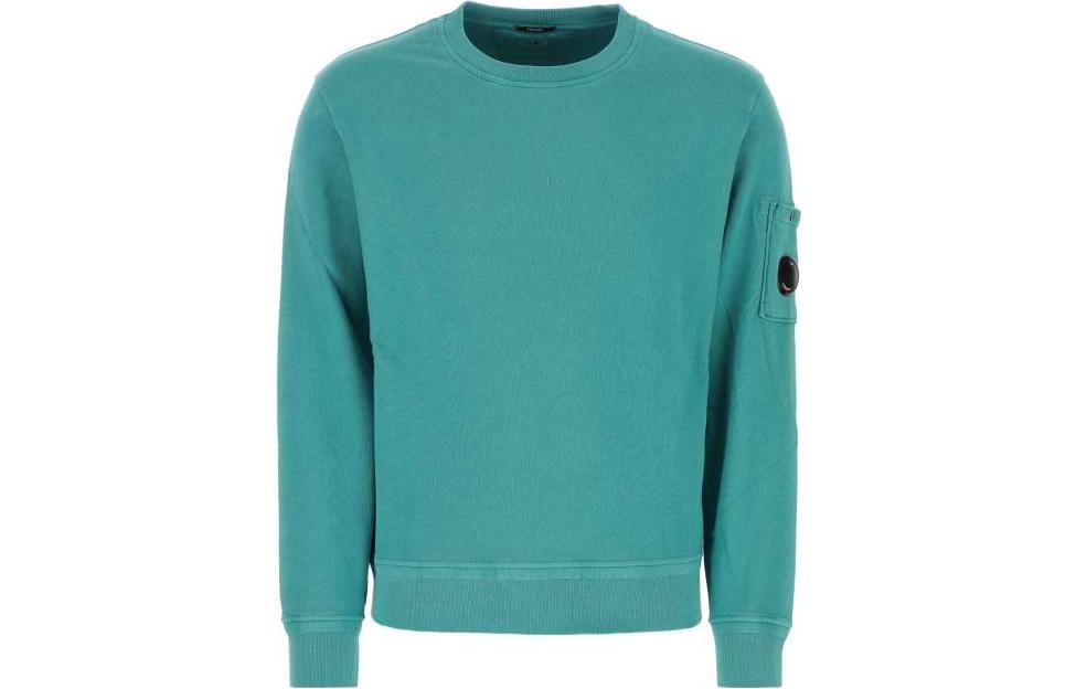 C.P. Company SS23 Logo Patch Crewneck Sweatshirt Men’s Green 14CMSS136A005398R825