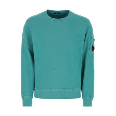 C.P. Company SS23 Logo Patch Crewneck Sweatshirt Men’s Green 14CMSS136A005398R825