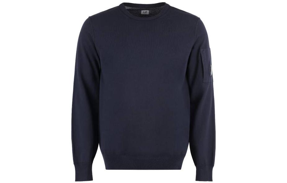 C.P. Company SS23 Logo Patch Crewneck Sweatshirt Navy Blue () 14CMKN109A004128G888