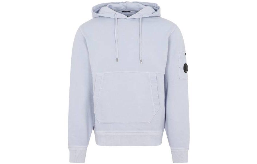 C.P. Company SS23 Logo Patch Drawstring Hoodie Light Blue () 14CMSS137A005398R750