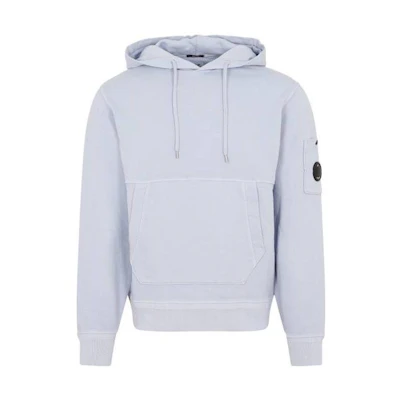 C.P. Company SS23 Logo Patch Drawstring Hoodie Light Blue () 14CMSS137A005398R750