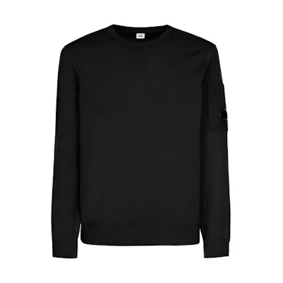 C.P. Company SS23 Logo Patch Pullover Sweatshirt Black 14CMKN109A004128G999