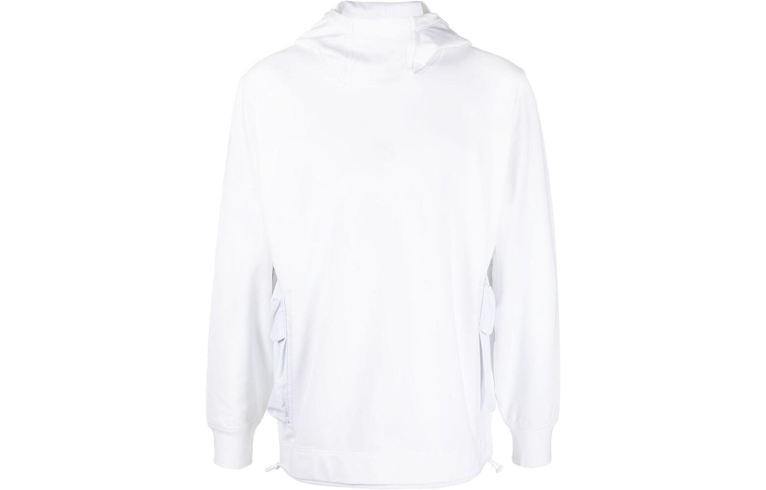 C.P. Company SS23 Loose Fit Pullover Hoodie White 14CMSS060A006452M101