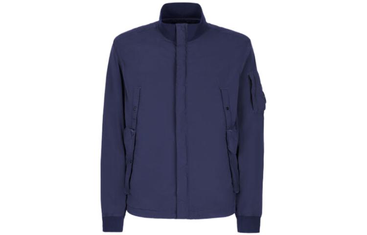 C.P. Company SS23 Medieval Blue Stand Collar Zip Jacket 14CMOW227A005864G868