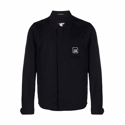 C.P. Company SS23 Navy Blue Solid Patch Long Sleeve Jacket for Men 14CMOS019A006450A888