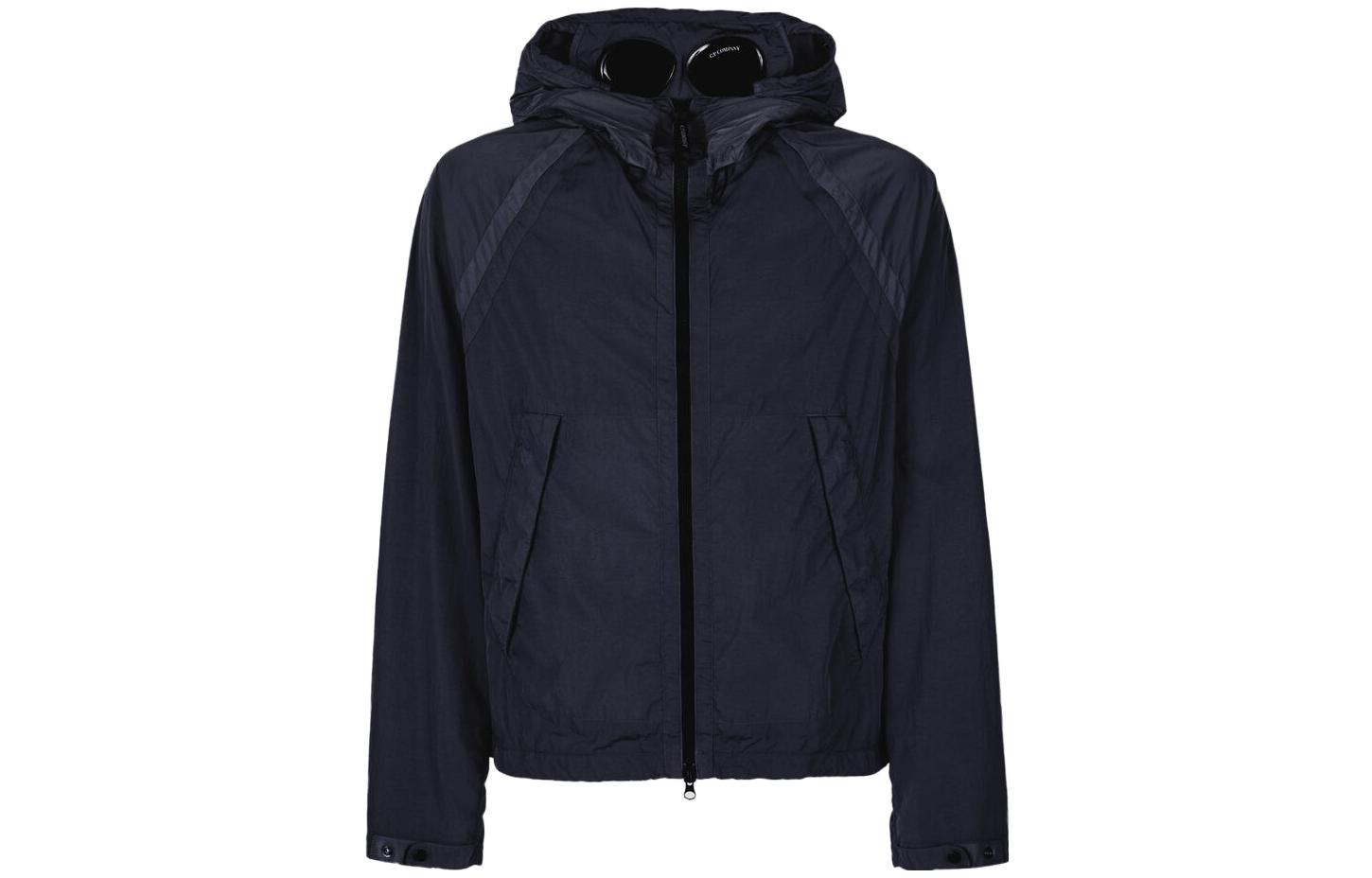 C.P. Company SS23 Navy Goggle Jacket Lightweight Zip-Up Hoodie Men’s 14CMOW039A005904G888