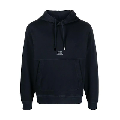 C.P. Company SS23 Navy Hoodie with Large Pocket Design 14CMSS137B005398G888