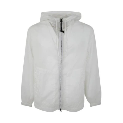 C.P. Company SS23 Off-White Solid Color Hooded Zip Jacket 14CMOS285A006506G103