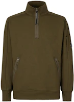 C.P. Company SS23 Olive Green Half-Zip Pullover Sweatshirt 14CMSS081A005086W683 C.P. Company SS23 Olive Green Half-Zip Pullover Sweatshirt 14CMSS081A005086W683