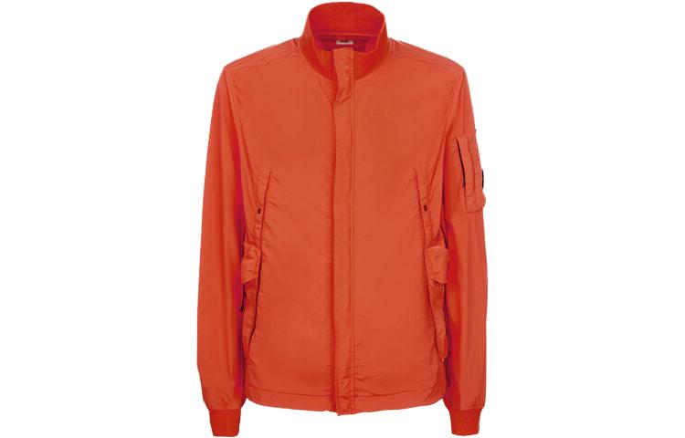 C.P. Company SS23 Orange Zip-Up Stand Collar Jacket 14CMOW227A005864G439