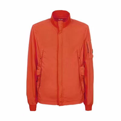 C.P. Company SS23 Orange Zip-Up Stand Collar Jacket 14CMOW227A005864G439