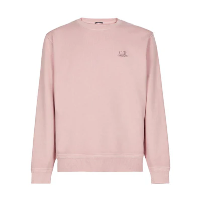 C.P. Company SS23 Pink Embroidered Logo Crewneck Sweatshirt Long Sleeve 14CMSS136B005398R509