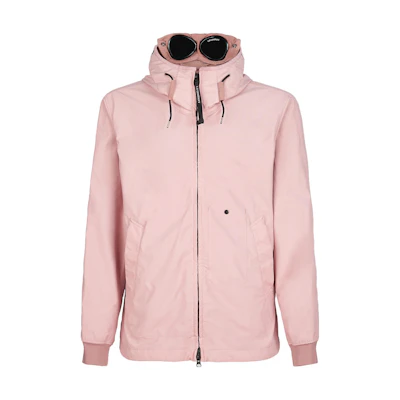 C.P. Company SS23 Pink Solid Color Zip-Up Hoodie Jacket 14CMOW149A006364G509