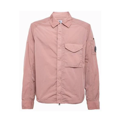 C.P. Company SS23 Pink Solid Zip Pocket Jacket 14CMOS041A005904G509
