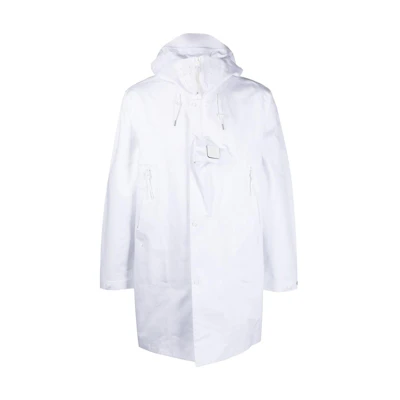 C.P. Company SS23 Plain White Hoodie Long-Sleeve Jacket 14CMOW010A006258A101