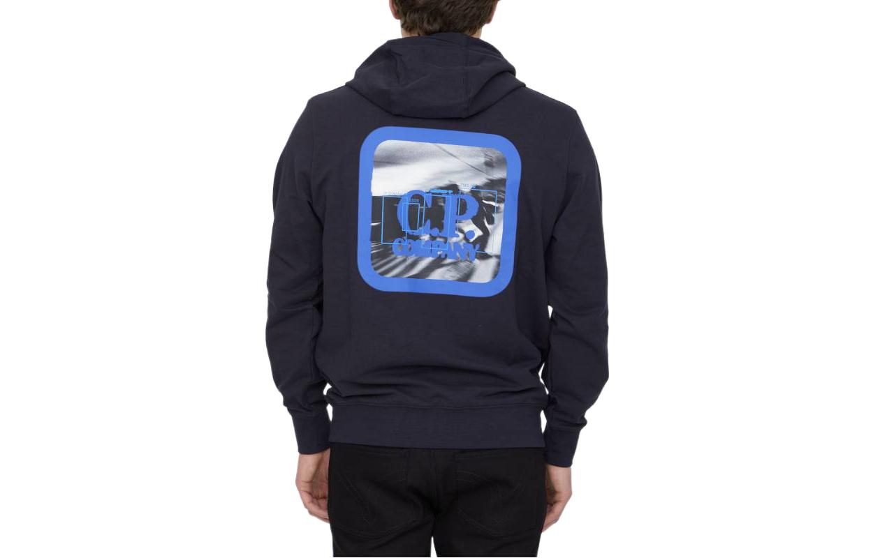 C.P. Company SS23 Printed Hoodie Blue Pullover 14CMSS208A006452W888