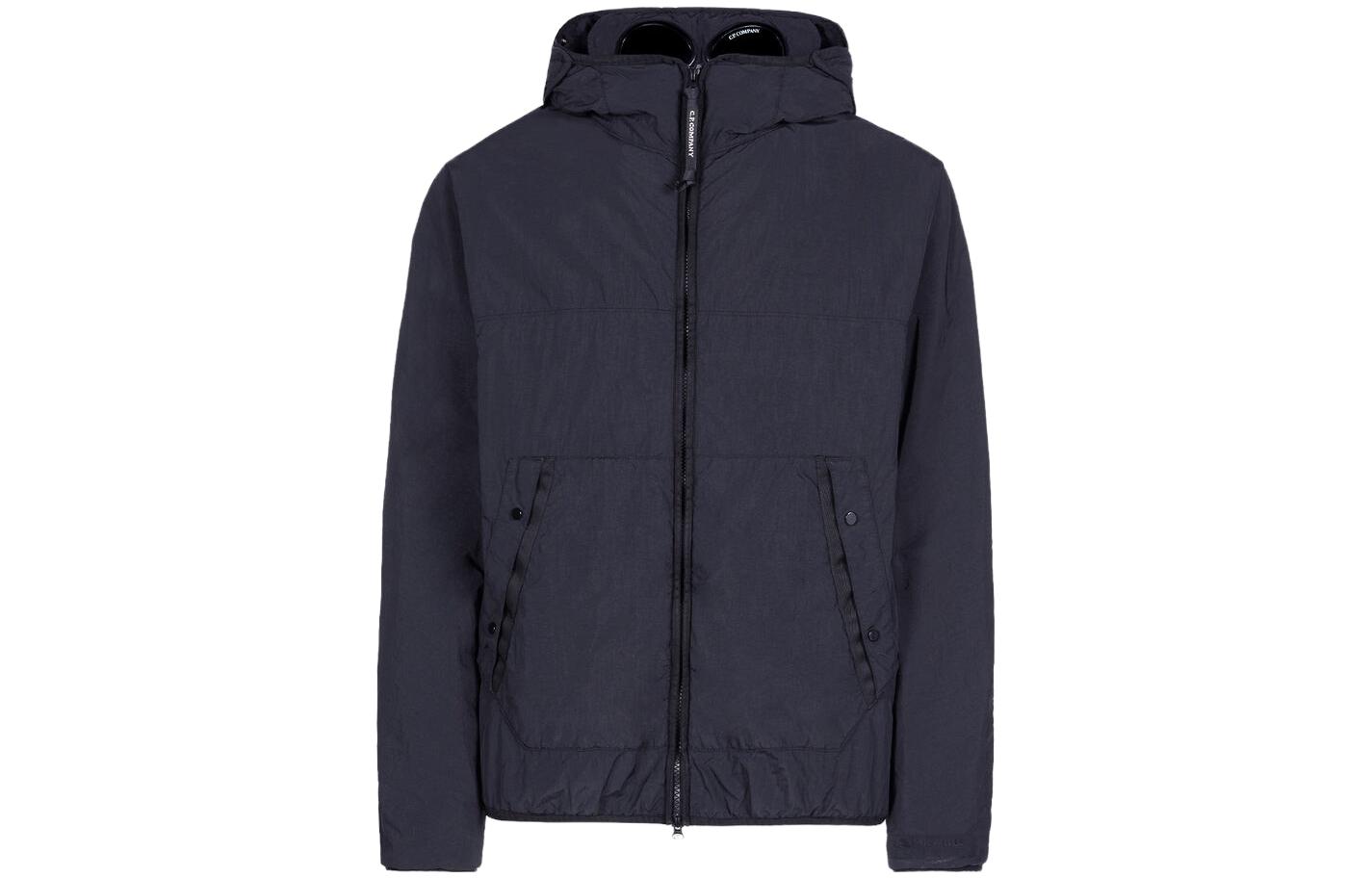 C.P. Company SS23 Solid Color Hooded Long Sleeve Jacket Blue 14CMOW088A006124G888