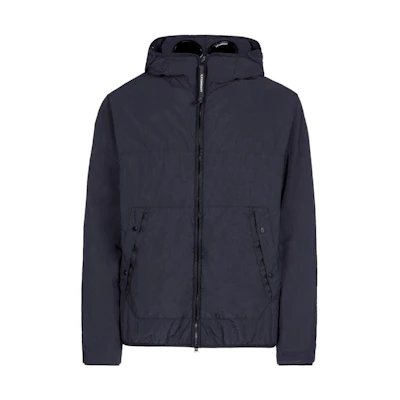 C.P. Company SS23 Solid Color Hooded Long Sleeve Jacket Blue 14CMOW088A006124G888