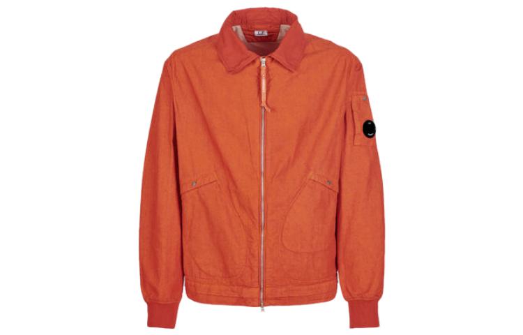 C.P. Company SS23 Solid Color Letter Print Jacket - Orange 14CMOW226A006456G439