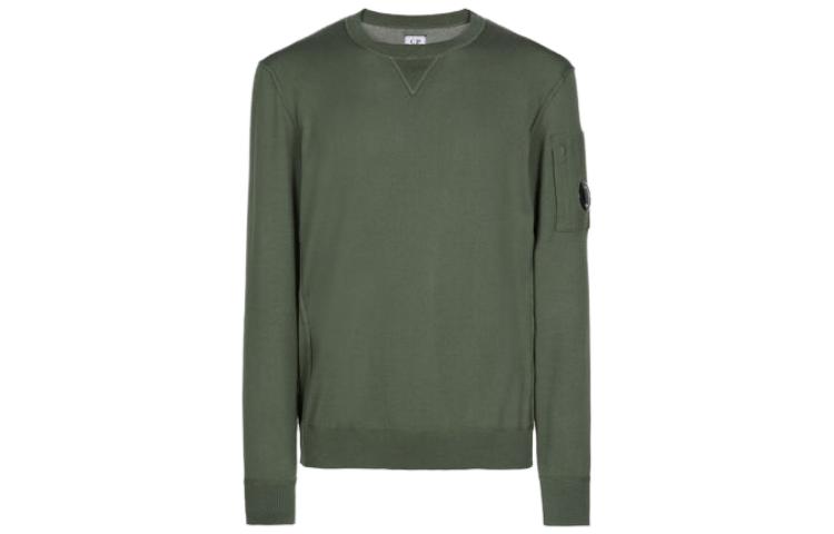 C.P. Company SS23 Solid Color Pullover Sweatshirt Green 14CMKN127A004037A648