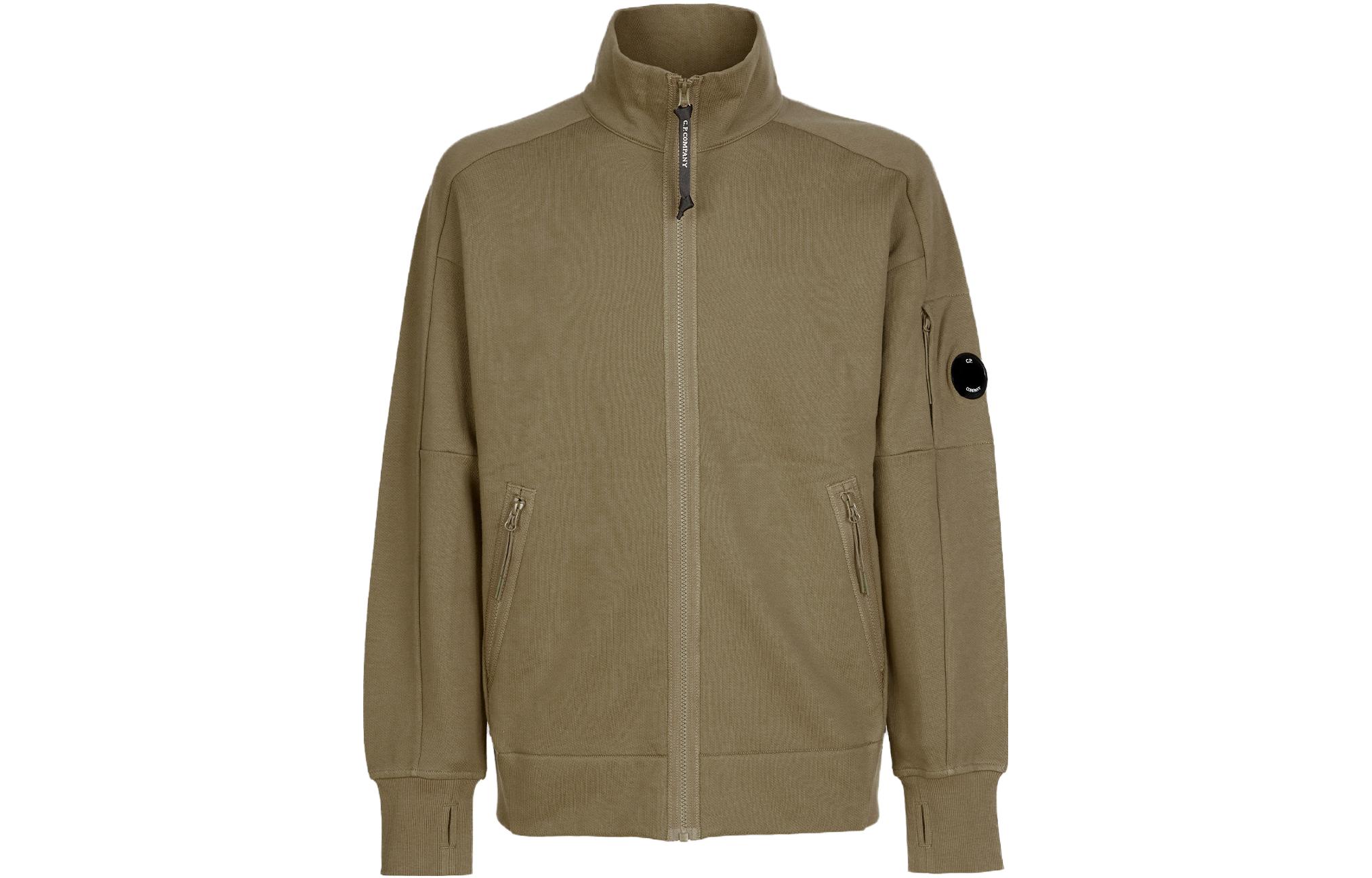 C.P. Company SS23 Solid Color Zip-Up High Neck Jacket Light Green 14CMSS061A005086W339