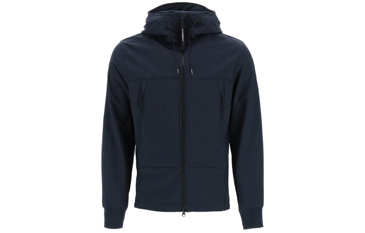 C.P. Company SS23 Solid Color Zip-Up Hooded Jacket Blue 14CMOW001A005968A888