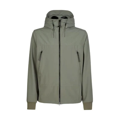 C.P. Company SS23 Solid Color Zip-Up Hoodie Jacket Bronze Green Men’s 14CMOW001A005968A648