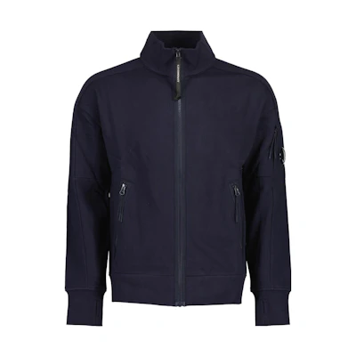 C.P. Company SS23 Solid Color Zip-Up Stand Collar Jacket Blue 14CMSS061A005086W888