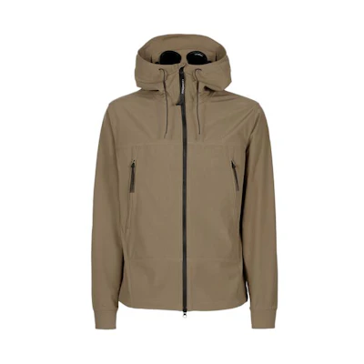 C.P. Company SS23 Solid Color Zip Hoodie Jacket Brown 14CMOW001A005968A339