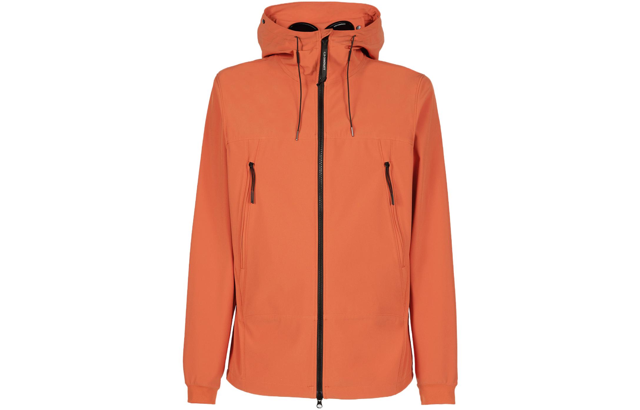 C.P. Company SS23 Solid Color Zip Hoodie Jacket Orange 14CMOW001A005968A439