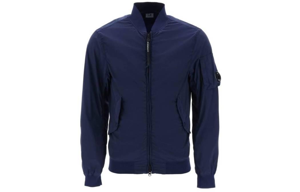 C.P. Company SS23 Solid Color Zip Jacket Navy Blue () 14CMOW004A005864G868