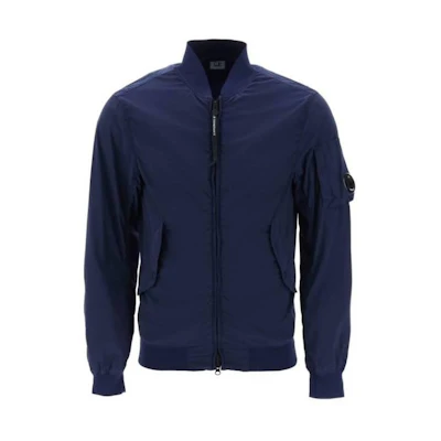 C.P. Company SS23 Solid Color Zip Jacket Navy Blue () 14CMOW004A005864G868