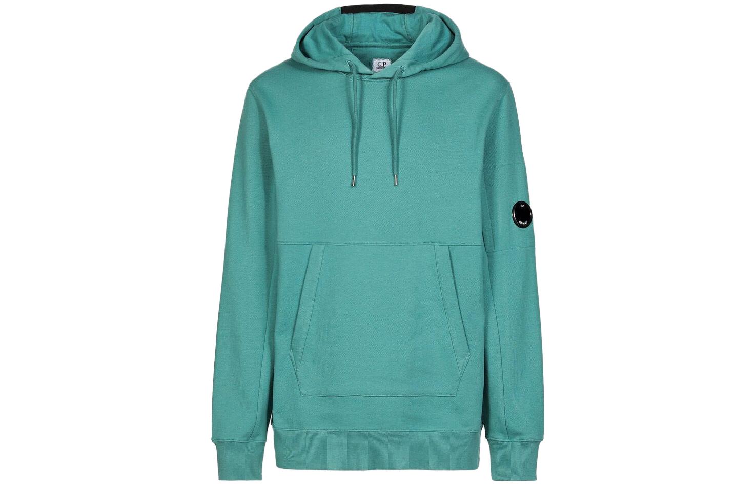 C.P. Company SS23 Solid Lens Logo Hoodie Blue-Green 14CMSS023A005086W673